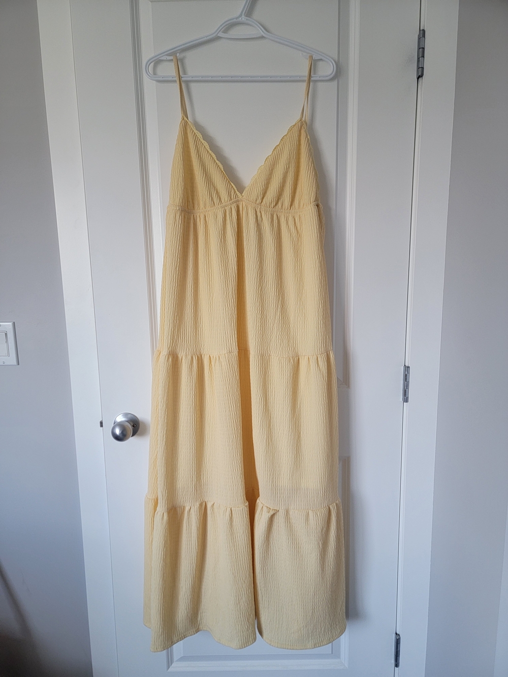 Streetwear Society Yellow Tiered Maxi Dress